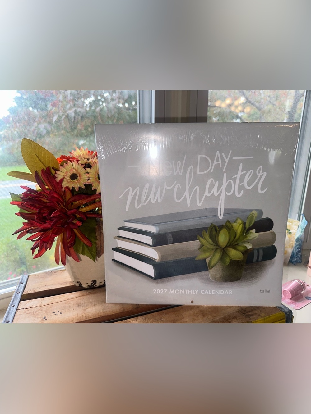 "New Day new chapter" 2027 12 Month Wall Calendar 12”x 24"